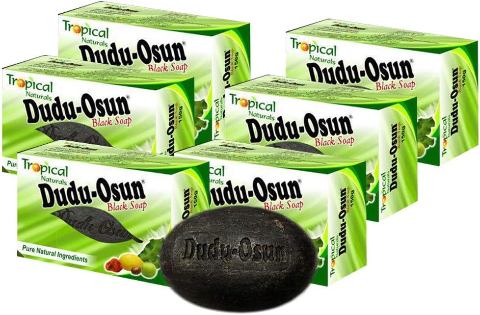 Tropical Naturals, sapone nero "Dudu Osun", confezione da 6