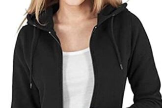 Tuopuda Donna Felpe con Cappuccio Giacca Elegante Scollo a V Top Manica Lunga Cardigan Felpe con Zip 2 Tasche Autunno Invernali Sweatshirt Cappotto Eleganti Pullover Hoodie Jumper