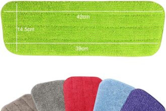 Vicloon Panno Mocio, 6 Pezzi Panno Pulizia in Microfibra Mop Pad, Panni in Microfibra Lavabili, per Tutti I Mocio Spray & Mocio Reveal Lavabili, Panno di Ricambio per Mocio Riutilizzabili