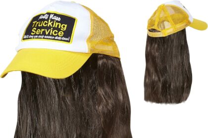 W WIDMANN MILANO Party Fashion 05934 - Berretto Camionista con capelli, regolabile, berretto, cappello, copricapo, accessorio, festa a tema, carnevale