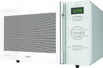 Whirlpool MCP 345 WH - Dimensioni 52,0cm x 42,5cm x 30,1cm, Forno 25 Litri Con Potenza 800W Microonde E 800W Grill. Con Funzione DualCrisp Per Pietanze Croccanti.