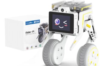 Yahboom Two Wheel-Legged Robot, integrato Raspberry Pi CM4 Module, AI Visual Recognition and Voice Interaction, Desktop Level Dual-Wheel-Foot Structure Adaptive Balance Robot