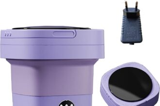 12L Mini lavatrice portatile, Portable washing machine, Lavatrice piccola per Casa/Viaggio/Campeggio/Dormitorio/Vestiti per Bambini/Calzini/Biancheria Intima(EU power-viola)