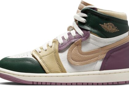 Air Jordan 1 High Method of Make Scarpe da donna (FB9891-100, Bianco/SAIL/Coconut Milk/Pure Platinum), Galactic Jade/Vela/Sky J Malva/Deserto, 40 EU