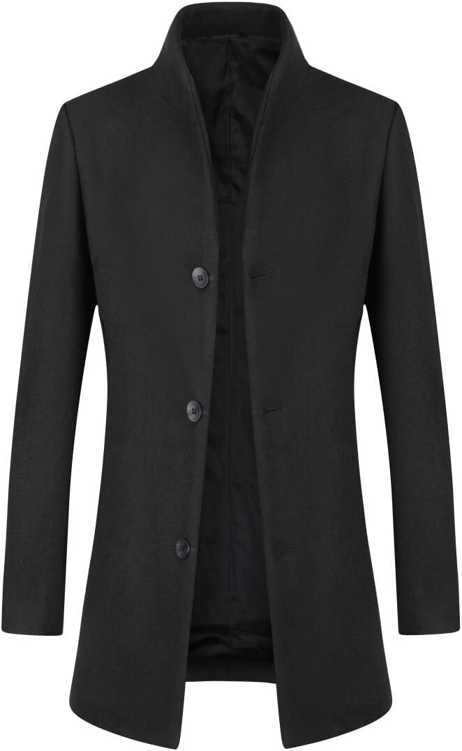Allthemen Cappotto Invernale da Uomo Trenchcoat Lungo in Lana Caldo Coat Sottile Outerwear a Vento
