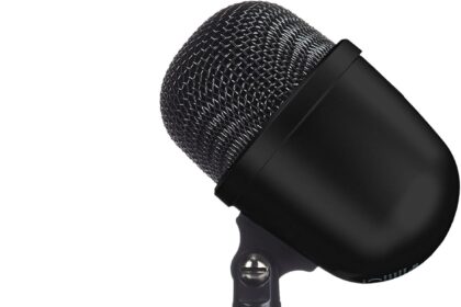 Amazon Basics Mini microfono a condensatore da scrivania, Nero, USB