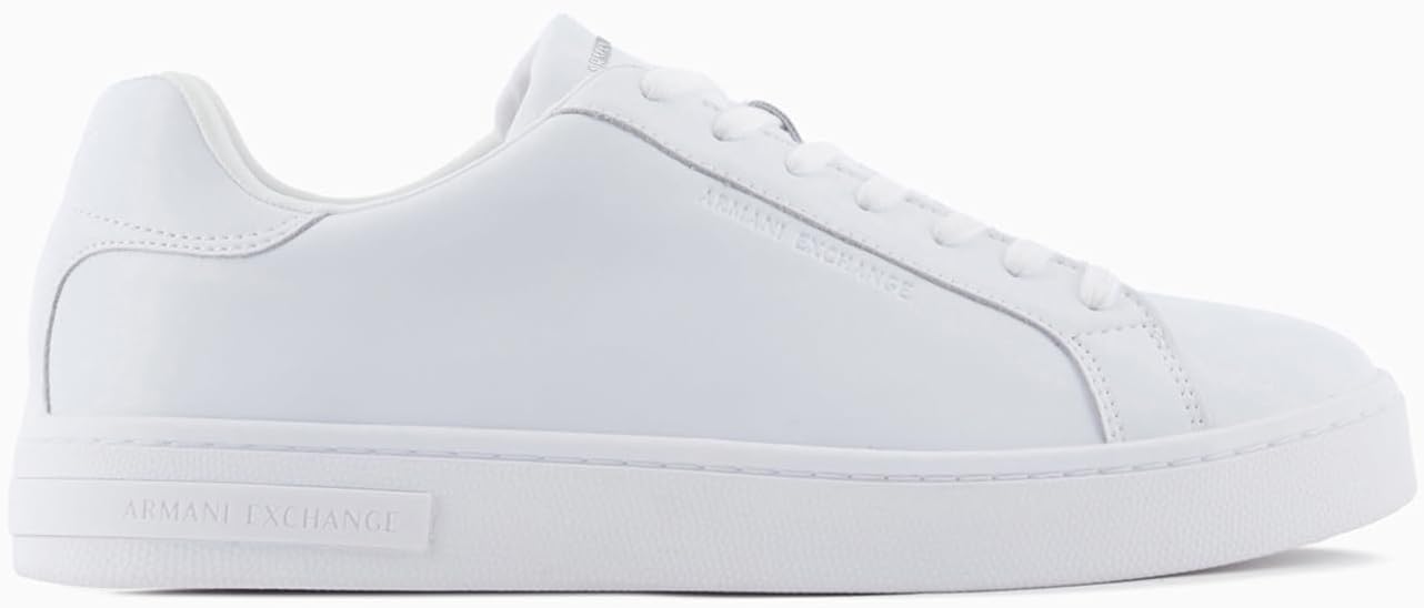 Armani Exchange Scarpe da Ginnastica in Pelle Bianca