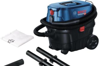 Bosch Professional Aspiratore a Umido/a Secco GAS 12-25 PL (Motore da 1.250 W, Portata di 65 l/s, Depressione di 200 Mbar, incl. Filtro HEPA, Bocchetta a Lancia)