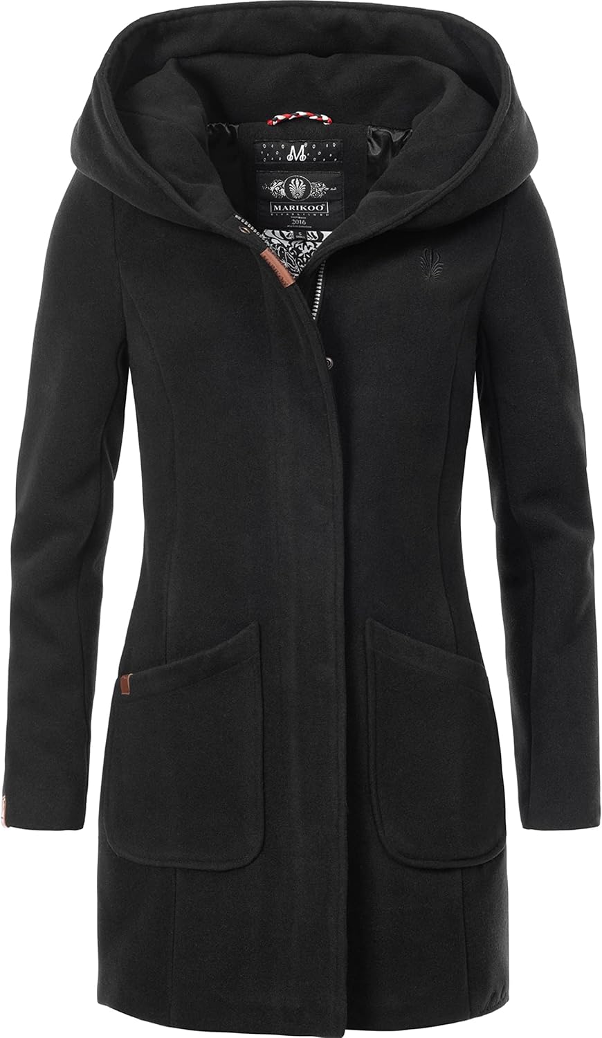 MARIKOO Maikoo - Cappotto invernale da donna con cappuccio, parka invernale, taglie XS-XXL