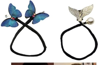 2 pezzi Chignon per Capelli da Donna French Twist Accessori Capelli Ciambelle Chignon Magic Bun Maker per Ragazza Donne,Bigodini a farfalla, bigodini a coda di pesce, Bigodini pigri