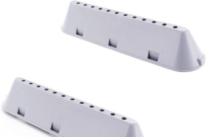 DL-pro 22,5 x 5,3 x 4 cm per Indesit C00533119 C00268109 Whirlpool Bauknecht 482000023096 - Trasportatore a coste, 12 fori per lavatrice, lavasciuga (2 pezzi)