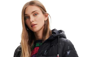Desigual Padded_aarhus, 2000 Black, CAPPOTTO LUNGO IMBOTTITO Donna