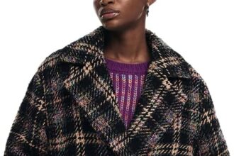 Desigual Woman Woven Overcoat Cappotto in Tessuto da Donna