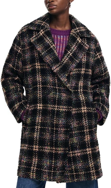 Desigual Woman Woven Overcoat Cappotto in Tessuto da Donna