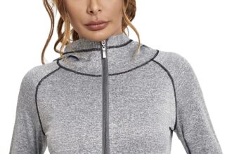 Sykooria Felpa Donna con Cappuccio E Zip Leggera Giacca Sportiva Fitness Traspirante Sweatshirt A Manica Lunga Felpe