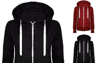 Felpa con Cappuccio e Zip da Donna Standard Hoodie Tinta Unita Felpe Primavera Autunno Hoodie Classico Felpa Outwear Tops a Maniche Lunghe Casual Pullover Y2K Streetwear (Multicolore,S-XXL)