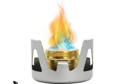 Fornello Alcool Campeggio, RosyFate Fornello ad Alcool, Fornello ad Alcool Portatile, con Bruciatore di Alcol, per Outdoor, Picnic, Escursionismo, Cucinare