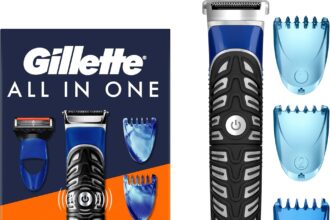 Gillette Styler Rasoio Elettrico Barba All-In-One, Rade, Regola, Rifinisce, 1 Rasoio Gillette, Con Tecnologia Braun E Impugnatura EasyGrip Per Un'Incredibile Precisione E Comfort