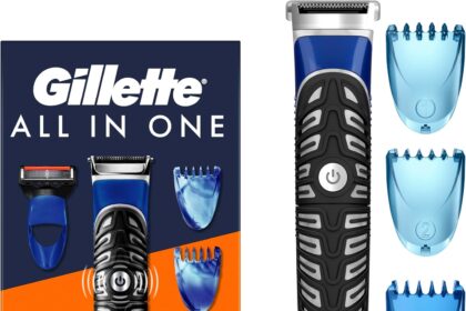 Gillette Styler Rasoio Elettrico Barba All-In-One, Rade, Regola, Rifinisce, 1 Rasoio Gillette, Con Tecnologia Braun E Impugnatura EasyGrip Per Un'Incredibile Precisione E Comfort