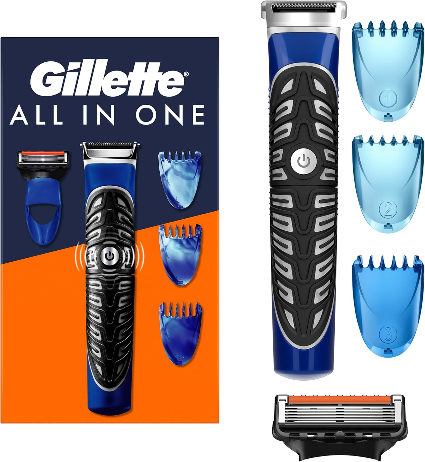 Gillette Styler Rasoio Elettrico Barba All-In-One, Rade, Regola, Rifinisce, 1 Rasoio Gillette, Con Tecnologia Braun E Impugnatura EasyGrip Per Un'Incredibile Precisione E Comfort