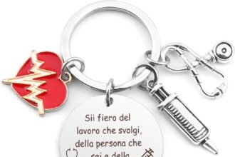 Gishnia Portachiavi Infermiera,Regalo Infermiera Accessori Infermiera,Idee Regalo Infermieri Regali Infermiera Divertenti