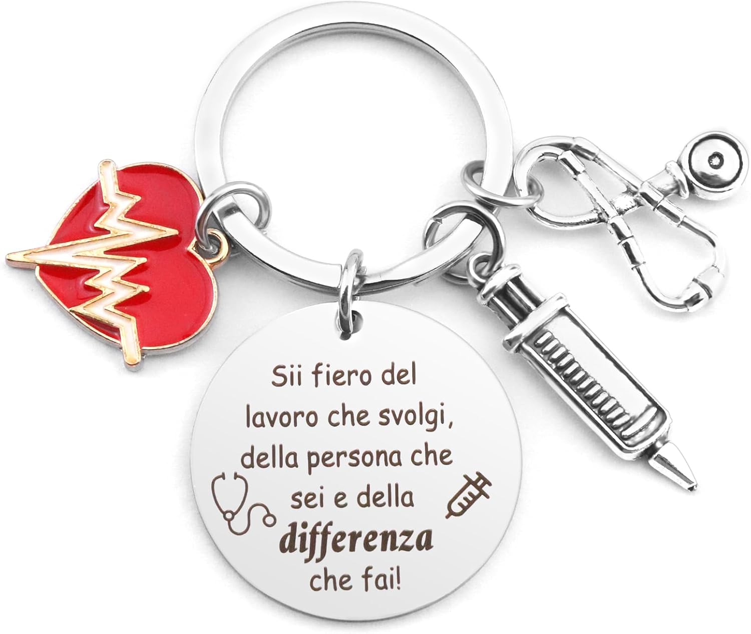 Gishnia Portachiavi Infermiera,Regalo Infermiera Accessori Infermiera,Idee Regalo Infermieri Regali Infermiera Divertenti