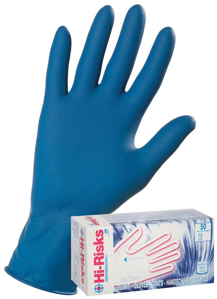 Linea Premium EHRP / XL Guanto Latex, Blu Hi Risks, Powderfree, XL