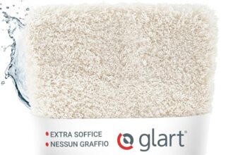 Glart 44WH Guanto per lavaggio auto in microfibra, Guanto di Microfibra Premium per Auto, Pulizia Professionale, 100% Senza Graffi, Assorbente e Morbido