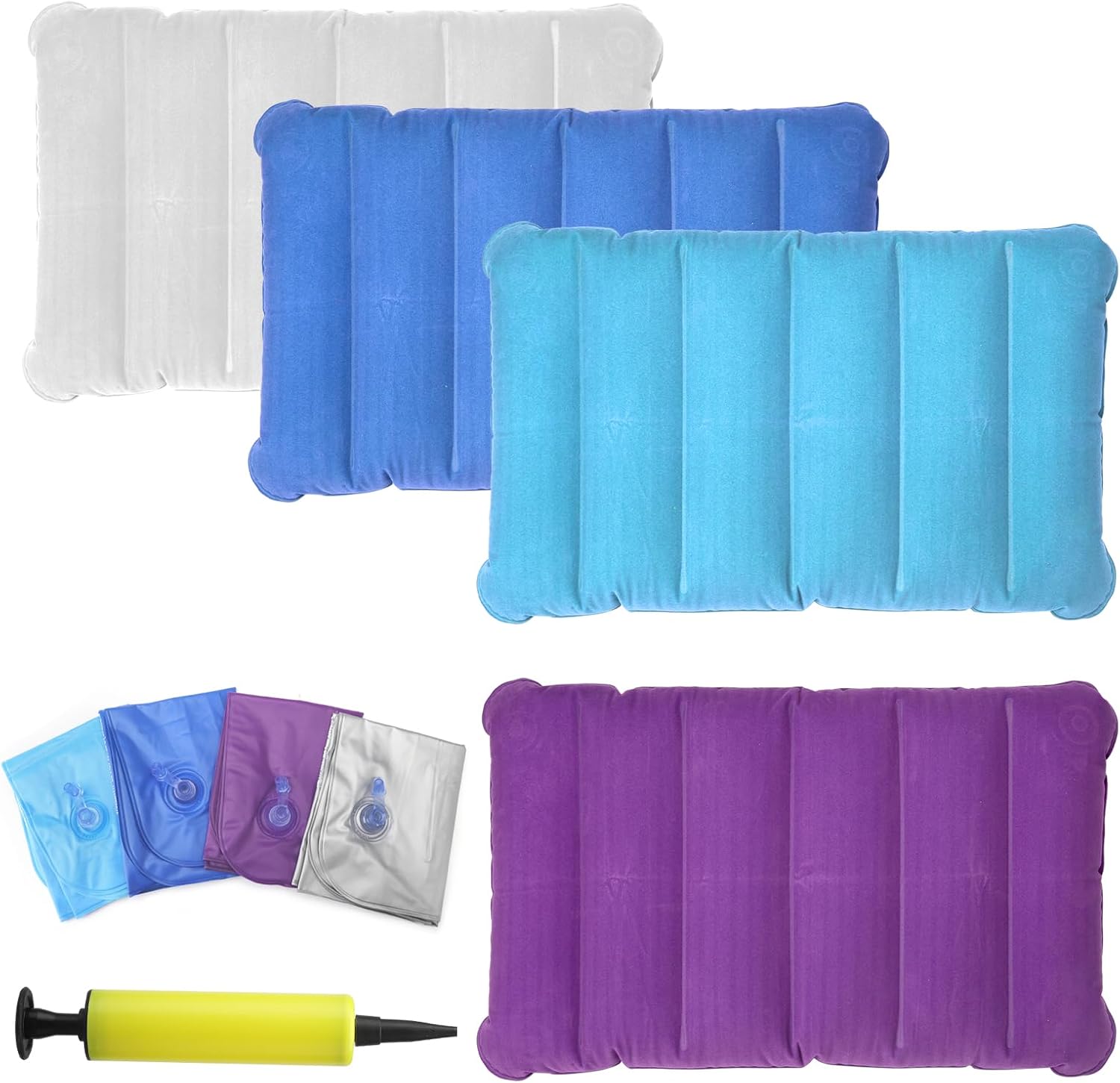 HENGBIRD 4pcs cuscino gonfiabile mare, cuscino gonfiabile mare, cuscino da spiaggia campeggio, cuscinos gonfiabile da campeggio, cuscini gonfiabil Per campeggio, spiaggia, viaggi