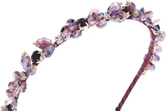IYOU Vintage Cristallo Fascia per Capelli Blu Brillante Strass Fasce per Capelli Festa Ballo Studentesco Copricapo Accessori per Capelli per Donne