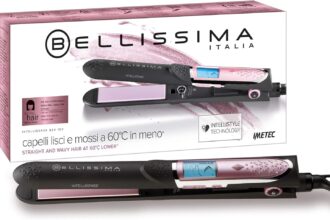 Bellissima Imetec Intellisense B24 100 Piastra intelligente, Capelli Lisci o Mossi, protetti senza calore eccessivo, Temperatura automatica su misura per tutti i capelli, Rivestimento in Ceramica