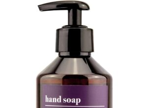Jean & Len Alchimiste Sapone per le mani al rabarbaro e lampone, sapone liquido in dispenser a pompa per mani pulite e curate, fragranza fruttata, senza parabeni e siliconi, vegan, 250 ml