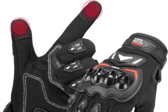 KEMIMOTO Guanti Moto Estivi, Guanti da Motociclismo Touchscreen per Uomo e Donna con Protezione Nocche Rigide, Ideali per Sport, Ciclismo, Scooter e Attività all'Aperto