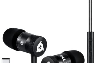 KLIM™ Fusion C + Auricolari USB-C con Microfono + Audio di Alta Qualità + Cuffie intraurali resistenti + Garanzia 5 anni + Auricolari USB-C per Note 10 e Dispositivi Android + NUOVI + Nero