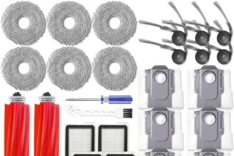 Kit di accessori di ricambio compatibile con Roborock QV 35A / QR 798 Aspirapolvere Robot Parti 2 Spazzola Principale 6 Spazzole Laterali 4 Filtri HEPA 4 Panno Mop 8 Sacchetti per la Polvere