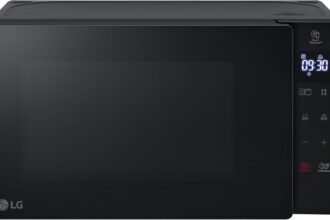 LG MH6032GAS Forno Microonde 20 Litri con Grill al Quarzo, 700 W, Programmi Automatici, Scongelamento Rapido Defrost, Funzioni Timer e Orologio Smart Diagnosis, Scaldavivande, Nero