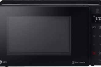 LG MH7235GPS Forno Microonde Smart Inverter con Grill al Quarzo, 32 Litri, 1200 W, Programmi Automatici, 5 Livelli di Potenza, Piatto Microonde Crispy Incluso - Nero Fumè