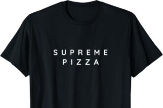 Supreme Pizzas Cook Lovers, ventilatore per pizza Supreme, carattere moderno Maglietta