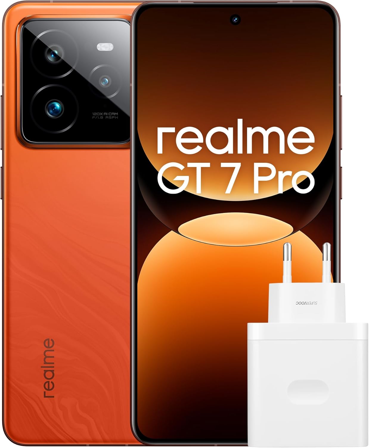 realme GT 7 Pro 5G Smartphone 12+256GB, Processore Snapdragon® 8 Elite Chipset, Fotocamera AI Ultra-clear Snap con AI Display Eco² RealWorld, Con tecnologia NEXT AI, Arancione, Esclusiva Amazon