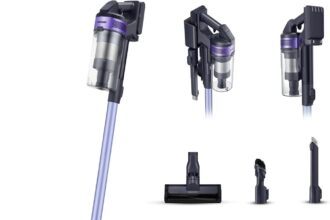 Samsung Aspirapolvere Senza Fili Jet 60 Turbo VS15A6031R4/ET, Senza Sacco, Potenza 150W, Fino a 40 min di Autonomia, Violet