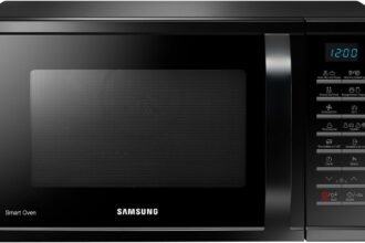 Samsung Forno a Microonde Combinato SmartOven MC28H5015AK, Cottura Ventilata, Fresh Menù, Microonde + Grill 900 W + 1400 W, 28 L, LxAxP: 52 x 31 x 47 cm, Nero