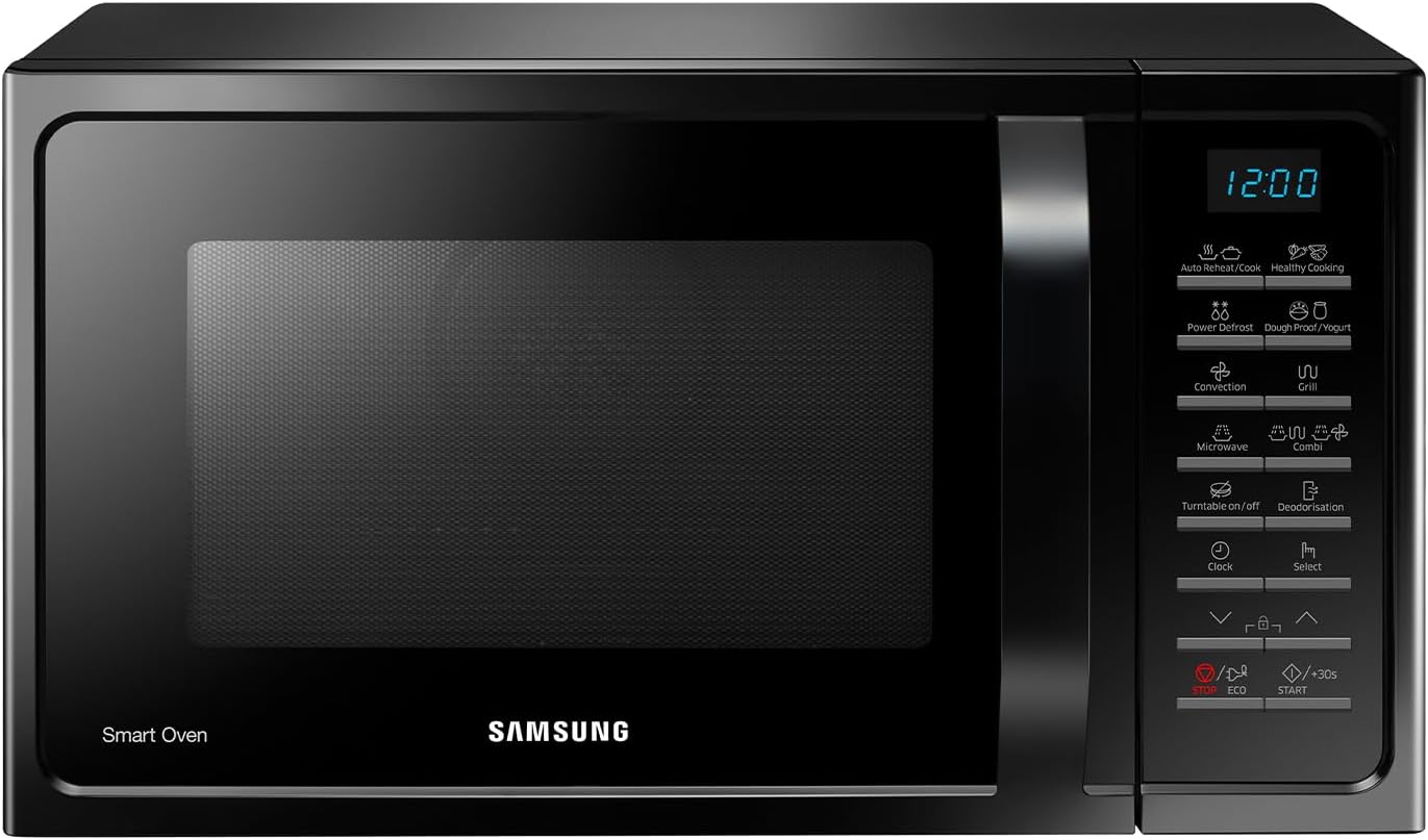 Samsung Forno a Microonde Combinato SmartOven MC28H5015AK, Cottura Ventilata, Fresh Menù, Microonde + Grill 900 W + 1400 W, 28 L, LxAxP: 52 x 31 x 47 cm, Nero