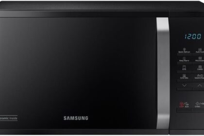 Samsung Forno a Microonde Grill Cottura Croccante MG23K3523CKE1 con Piatto Doratore incluso, Programmi Automatici, Quick Defrost, Capacità: 23L, Colore: Nero, LxAxP: 48,9 x 27,5 x 39,2 cm