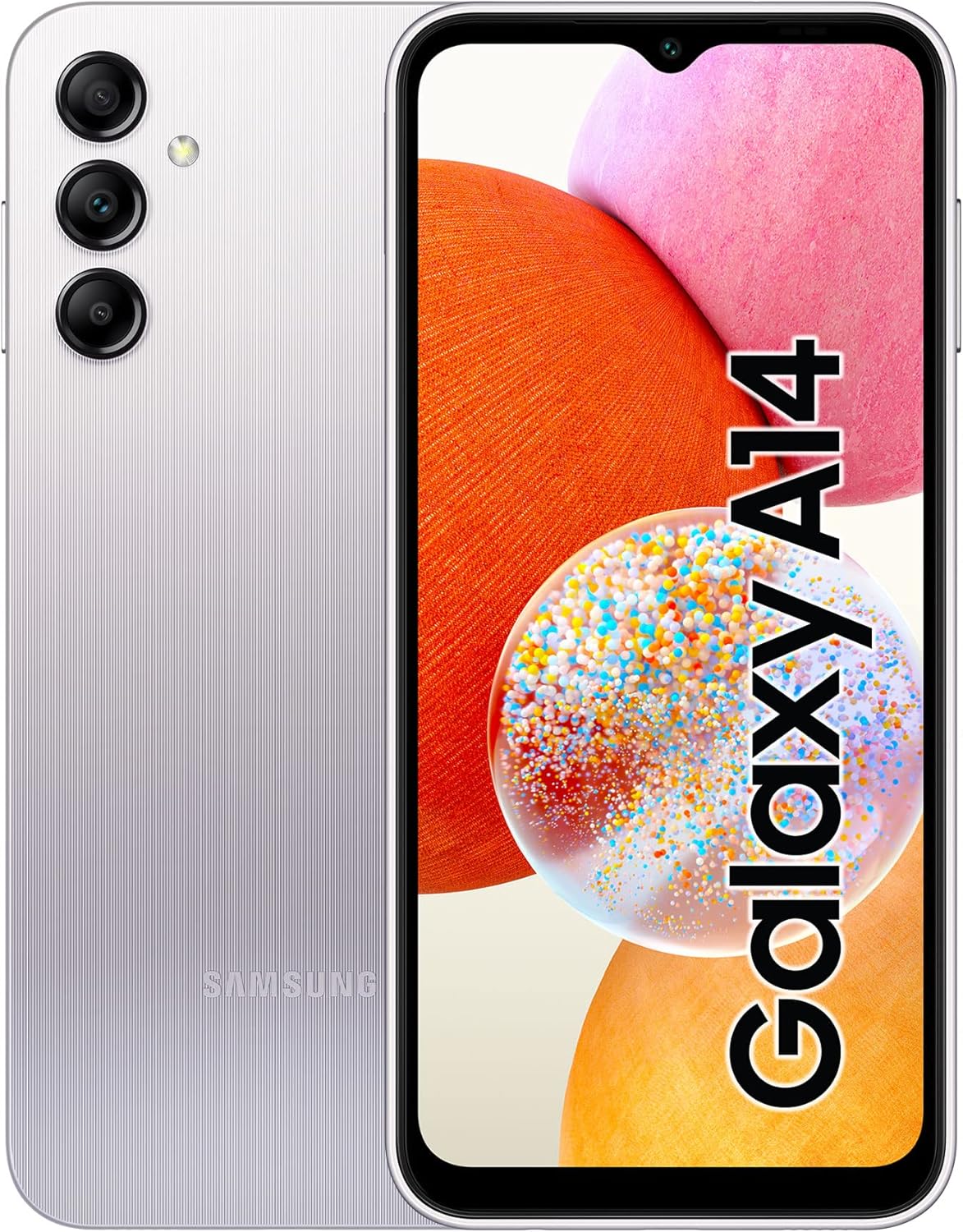 Samsung Galaxy A14 Smartphone Android, Display LCD FHD+ 6.6", 4GB RAM, 128GB Memoria interna espandibile, Batteria 5.000 mAh, Silver [Versione italiana]