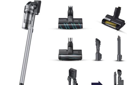 Samsung Scopa Elettrica VS20B75ACR5/WA Jet 75E Complete, Potenza 200W, Aspirapolvere Senza Filo, Fino a 60 Min di Autonomia