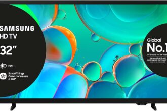 Samsung Smart TV 32'' UE32H5000FKXZT HD, Hyper Real Processor, HDR & Pur Color, Smart Experience, OTS Lite & Adaptive Sound, SlimLook Design, 2025