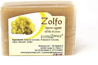 Sapone allo Zolfo - Sapone Viso per Pelli Grasse o Miste - Saponetta allo zolfo 100% Naturale e Vegetale - Made in Italy