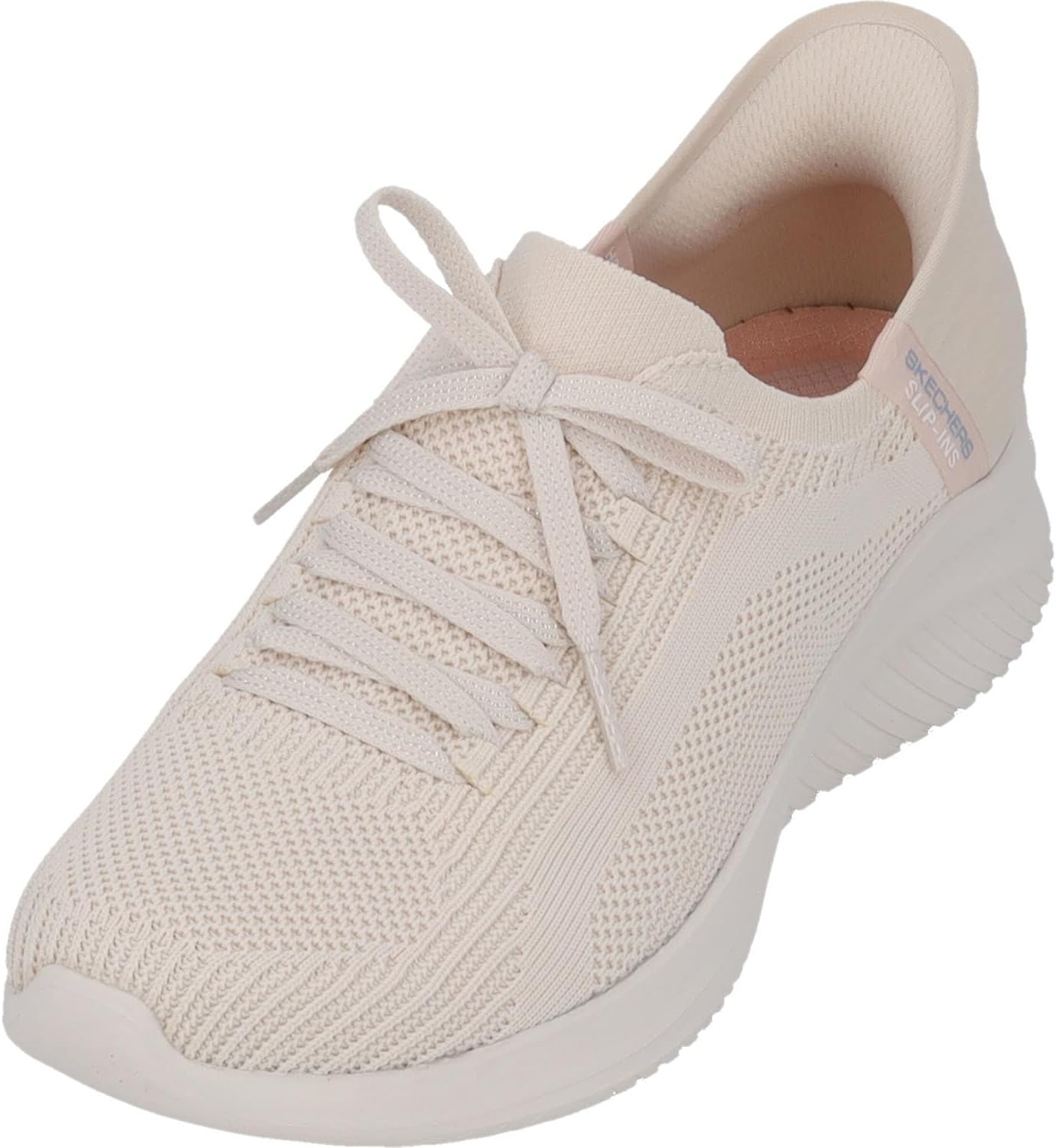 Skechers Ultra Flex 3.0 Brilliant Path, Sneaker Donna, Natural Knit Periwinkle Trim, 39 EU