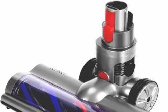 Spazzola Ricambio Motorizzata Accessori per aspirapolvere Dyson V7, V8, V10, V11, V15 con 4 luci anteriori per moquette con pavimenti duri 25,5 cm di Larghezza