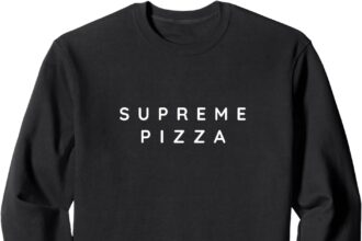 Supreme Pizzas Cook Lovers, ventilatore per pizza Supreme, carattere moderno Felpa